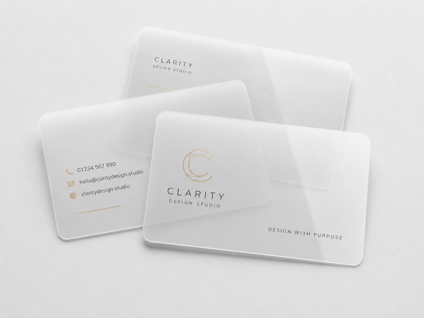 Clear Frosted Cards